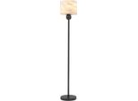 Casa Padrino Lampada Da Terra Bronzo / Alabastro Ø 30 X H. 171 Cm - Lampada Da Terra Moderna Con Paralume Rotondo In Alabastro - Illuminazione
