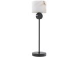 Casa Padrino Lampada Da Tavolo Bronzo/Alabastro Ø 20 X H. 76 Cm - Lampada Da Tavolo Moderna Con Paralume Rotondo In Alabastro - Illuminazione