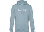 Felpa Con Cappuccio Ballin Est. 2013 Basic Blu - Grande Xxl