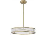 Casa Padrino Lampadario A Led In Ottone Antico Colorato/Bianco Ø 70 X H. 15 Cm - Moderno Lampadario Rotondo Dimmerabile - Qualità Lussuosa