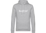Felpa Con Cappuccio Ballin Est. 2013 Basic Grigio - Grande Xxl
