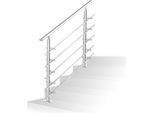 Corrimano Hengda 80Cm Per Scale Con 5 Binari Trasversali? Corrimano In Acciaio Inox Da 42 Mm Adatto Per Uso Interno Ed Esterno