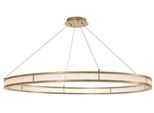 Casa Padrino Lampadario A Led In Ottone Antico Colorato/Bianco Ø 139 Cm - Lampadario Moderno Rotondo - Lampadario Da Salotto - Lampadario Per Hotel