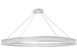 Casa Padrino Lampadario A Led Argento / Bianco Ø 139 Cm - Lampadario Moderno Rotondo - Lampadario Da Salotto - Lampadario Per Hotel