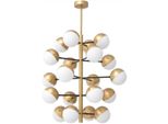 Casa Padrino Lampadario In Ottone Antico Colorato/Bianco Ø 94 X H. 90 Cm - Lampadario Da Salotto - Lampadario Da Hotel - Qualità Lusso