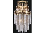 Casa Padrino Lampada Da Parete Barocca A Led Oro 33 X 33 X H. 45 Cm - Magnifica Lampada Da Parete - Applique In Stile Barocco - Qualità Lussuosa