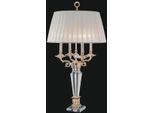 Casa Padrino Lampada Da Tavolo In Cristallo Barocco Oro/Bianco Ø 55 X H. 100 Cm - Accessori Per La Decorazione Di Alberghi E Ristoranti - Nobile & Magnifico