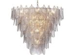 Casa Padrino Lampadario Color Ottone / Grigio Ø 82 X H. 69 Cm - Lampadario Nobile Per Hotel E Ristoranti - Qualità Eccellente