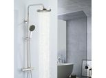 Sistema Doccia Homelody Con Termostato, Doccia A Pioggia Con Testa Rotonda, Colonna Doccia, Rubinetto Doccia 38°C, 3 Modalità Di Getto, Doccetta