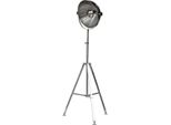 Casa Padrino Lampada Da Studio Tripode In Ottone Argento 64 X H. 198 Cm - Lampada Da Terra Retrò - Luci Da Soggiorno - Luci Da Studio
