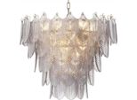 Casa Padrino Lampadario Color Ottone / Grigio Ø 62 X H. 53 Cm - Lampadario Nobile Per Hotel E Ristoranti - Qualità Eccellente