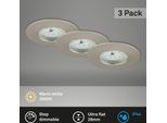 Lampade Da Incasso A Led Orientabili, Set Da 3, 6,5 W, Plastica Argentata Briloner