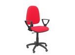 Ayna Bali Red Sedia Con Braccioli Fissi Parquet Ruote