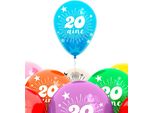 Set Di Palloncini Per Il 20° Compleanno, 8 Pezzi Colorati - Taglia Unica
