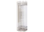 Casa Padrino Lampada Da Parete Argento 18,5 X 15 X H. 53,5 Cm - Elegante Lampada Da Parete In Metallo Con Paralume In Vetro - Collezione Luxury
