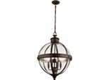 Casa Padrino Lampadario Color Bronzo Ø 49,8 X H. 67,9 Cm - Lampadario Rotondo In Stile Vittoriano - Lampadario Per Hotel E Ristoranti