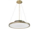 Casa Padrino Lampadario In Ottone / Alabastro Ø 70 X H. 15 Cm - Moderno Lampadario Rotondo In Metallo Con Paralume In Alabastro - Qualità Lussuosa