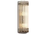 Casa Padrino Lampada Da Parete In Bronzo 18,5 X 15 X H. 53,5 Cm - Elegante Lampada Da Parete In Metallo Con Paralume In Vetro - Collezione Luxury