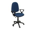 Ayna Bali Blu Navy Ayna Bali Sedia Da Ufficio Con Braccioli, Legno Di Acacia, Taglia Unica