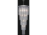 Casa Padrino Lampadario Barocco A Led Argento Ø 50 X H. 80 Cm - Magnifico Lampadario In Stile Barocco - Qualità