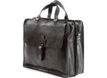 Harold's Pelle Borsa Da Ufficio Cartella Aberdeen Businessbag Twin Black Nero