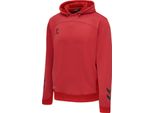 Hummel Lead Poly Kapuzen-Sweatshirt Kinder, True Red, 128