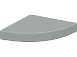 Vidaxl Scaffale Scorrevole Ad Angolo Grigio 25X25X3,8 Cm Mdf