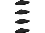Vidaxl Mensole Galleggianti Ad Angolo 4 Pezzi Nero 25X25X3,8 Cm Mdf
