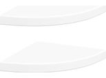 Vidaxl Mensole Galleggianti Ad Angolo 2 Pz. Mdf Bianco 35X35X3,8 Cm