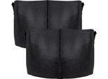 Intirilife 2X Sacco Per Piante In Pile Da 113 Litri - 30 Galloni - 60 X 40 Cm - Fioriera In Pile Con Maniglie Per Il Trasporto Per Giardino, Serra E Molto Altro. - Vaso Per Fioriere Borsa Per Fioriere