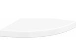 Vidaxl Scaffale Scorrevole Ad Angolo Bianco Lucido 35X35X3,8 Cm Mdf