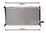 Van Wezel 47002036 Radiatore Acqua Raffreddatore Motore Per Saab 9-5 Estate (YS3E) 9-5 (YS3E)