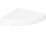 Vidaxl Scaffale Scorrevole Ad Angolo Bianco Lucido 25X25X3,8 Cm Mdf
