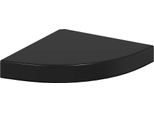 Vidaxl Scaffale Scorrevole Ad Angolo Nero Lucido 25X25X3,8 Cm Mdf