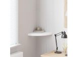 Vidaxl Scaffale Scorrevole Ad Angolo Bianco 35X35X3,8 Cm Mdf