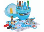 Paw Patrol Set Di Cancelleria Da 15 Pezzi Set Creativo, Set Da Colorare Pennarelli Regali Per Bambini Per Ragazze E Ragazzi Portachiavi