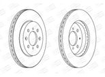 2X Disco Freno Champion 562754CH Per Honda Jazz Ii Hatchback (Gd_ GE3 GE2)