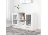 Vidaxl Vetrina Bianca 120X30,5X70 Cm Materiale A Base Di Legno