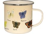 Tazza Smaltata "Farfalle"" 10 X 13 X 9 Cm"