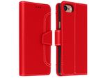 Custodia Flip Apple Iphone 6 / 6S / 7 / 8 / Se 2020 Con Portafoglio - Rosso