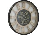 Orologio Da Parete - Beige - Nero - Mdf - Ferro - Ø 57 Cm