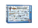Eurographics Puzzle Geschichte Der Luftfahrt, Flugzeuge, 1000 Teile, 68 X 48 Cm, 6000-0086