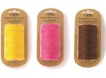 3 Rocchetti Di Filo Di Juta 100 M X 2 Mm - Giallo-Rosa-Marrone