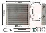 Van Wezel 43006634 Scambiatore Di Calore Radiatore Riscaldamento Interno Per Renault Laguna Coupé (DT0/1)