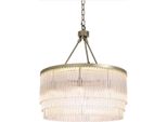 Casa Padrino Lampadario Color Ottone Ø 60 X H. 68 Cm - Nobile Lampadario Da Salotto - Qualità Lusso