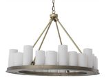 Casa Padrino Lampadario A Led Color Ottone/Bianco Ø 90 X H. 65 Cm - Moderno Lampadario Rotondo Con Telecomando - Qualità