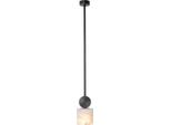 Casa Padrino Lampada A Sospensione In Bronzo/Alabastro 12 X 12 X H. 24 Cm - Lampada Da Tavolo Moderna Con Paralume Quadrato In Alabastro - Collezione Luxury