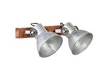 Lampada Da Parete In Stile Industriale Argento 45X25 Cm E27