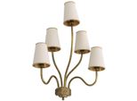 Casa Padrino Lampada Da Parete Colori Ottone Vintage / Crema 53 X 34 X H. 68 Cm - Hotel & Restaurant Wall Lamp - Qualità Lusso