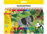 Eberhard Faber 511425 Matita Colorata Triangolare Eberhard Faber Colori Jumbo, Confezione Da 24 Pezzi